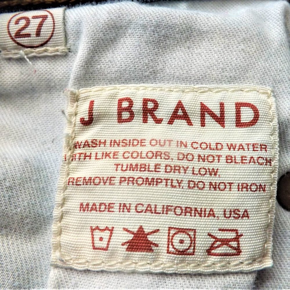 J Brand 5 Pocket Style Blue Denim Light Distress Med-Dark Wash Jeans Pants 27 - Picture 14 of 14